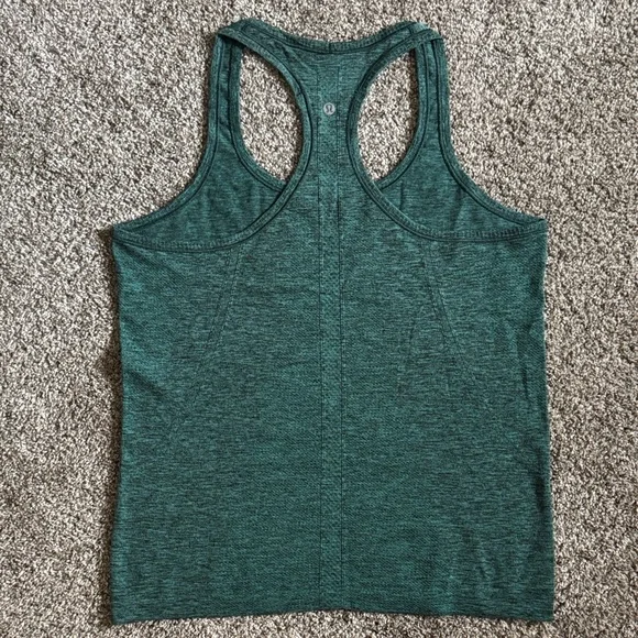 Lululemon Teal Racerback Tank Top - Swiftly Tech - Hip Length Size 12 - Picture 4 of 9